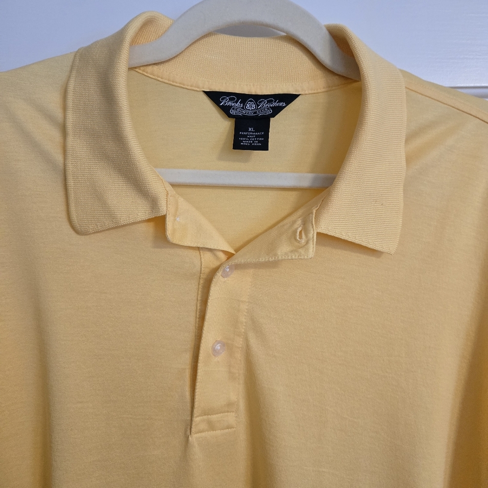 Brooks Brothers Men's Yellow Polo Shirt